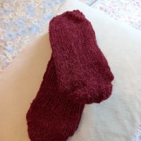 Ръчно плетени мъжки чорапи от вълна, размер 44, снимка 2 - Мъжки чорапи - 43128090