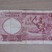 1 паунд-Нигерия, 1967 г. рядка, снимка 3 - Нумизматика и бонистика - 27386900