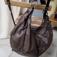FERCHI Естествена кожа голяма торба,тъмнокафява( 315$ в интернет сайтове), снимка 1 - Чанти - 39862020