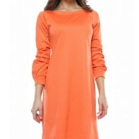 Оранжева рокля с дълги ръкави Alberto Zotti - M, снимка 2 - Рокли - 43116826