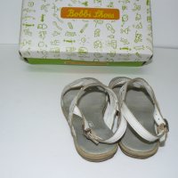 Bobbi Shoes сандали сиво/бяло кожа – 27 номер, снимка 4 - Детски сандали и чехли - 28723341