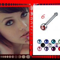 Пиърсинг обица за нос piercing nose титан G23, снимка 7 - Други - 27651721