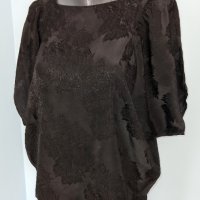 Ацетатна коприна с флорален принт / Дизайнерска блуза тип туника "Mery time" , снимка 1 - Туники - 28301473
