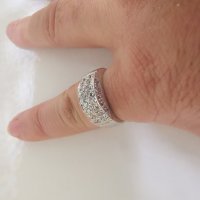 Златен пръстен бяло злато , снимка 7 - Пръстени - 43683623