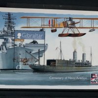 628. Гибралтар 2009 = “ Военни кораби. Самолетоносачи. 100 години морска авиация ” ,**,MNH, снимка 1 - Филателия - 33431937