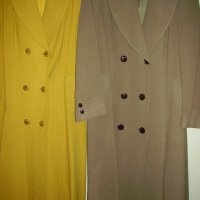 Елегантни дамски палта - жълто и бежово, размер 50-52,, снимка 1 - Палта, манта - 27944760