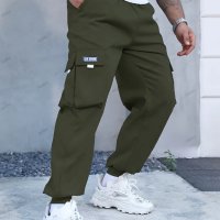 Мъжки ежедневни карго панталони в уличен стил с голям размер, 3цвята, снимка 6 - Панталони - 43900188