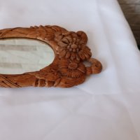 Старо ръчно огледало - дърворезба - царско време, снимка 5 - Антикварни и старинни предмети - 43582130