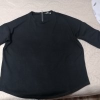 Черна блуза с 3/4 ръкав , снимка 2 - Блузи с дълъг ръкав и пуловери - 39329431