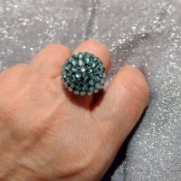 Искрящ син пръстен 💥, снимка 4 - Пръстени - 32713256