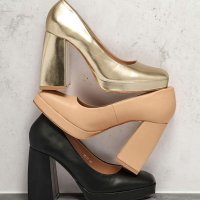 Златисти обувки, снимка 3 - Дамски елегантни обувки - 43684951