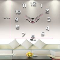 3d стенен часовник - ГОЛЕМИ, различни модели / Часовник за стена лепящ цифри, снимка 16 - Други - 37632374