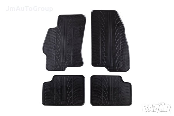 Гумени стелки Gledring за Fiat Linea след 2007 година 4 части черни, снимка 1