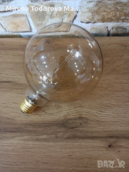 Edison / Marconi Globe Vintage / винтидж лампа / крушка Американска 125мм х 170мм E27 40w, снимка 1
