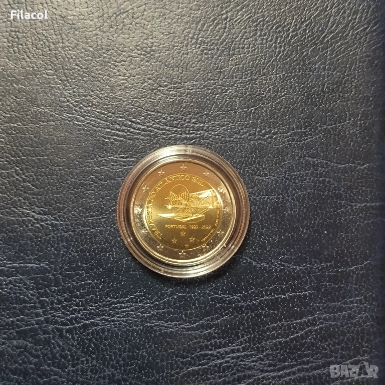 2 евро Португалия 2022 Първи трансатлантически полет UNC, снимка 1