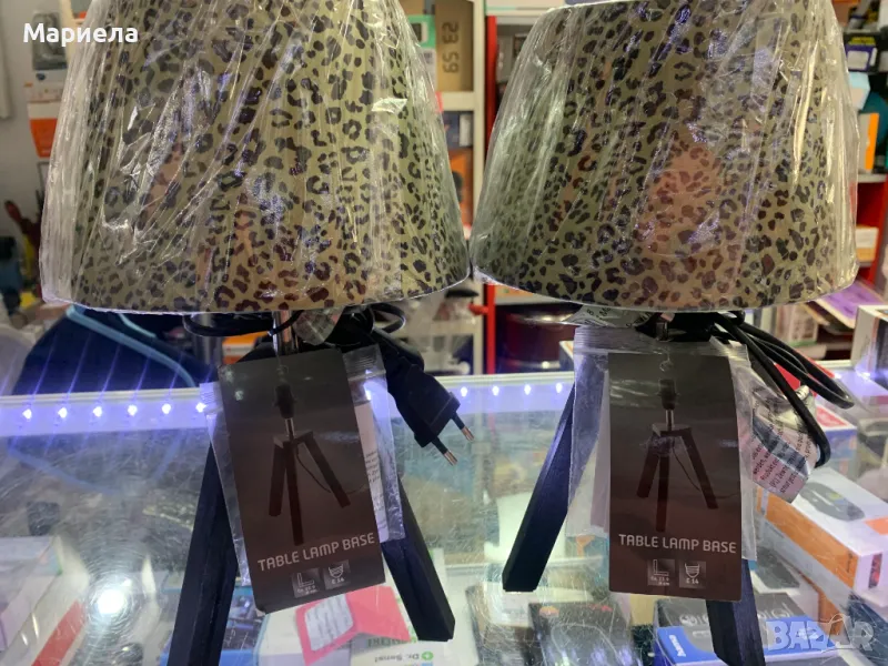Комплект нощни лампи леопардова шарка 2 бр. / Комплект настолни лампи Leopard shade, снимка 1