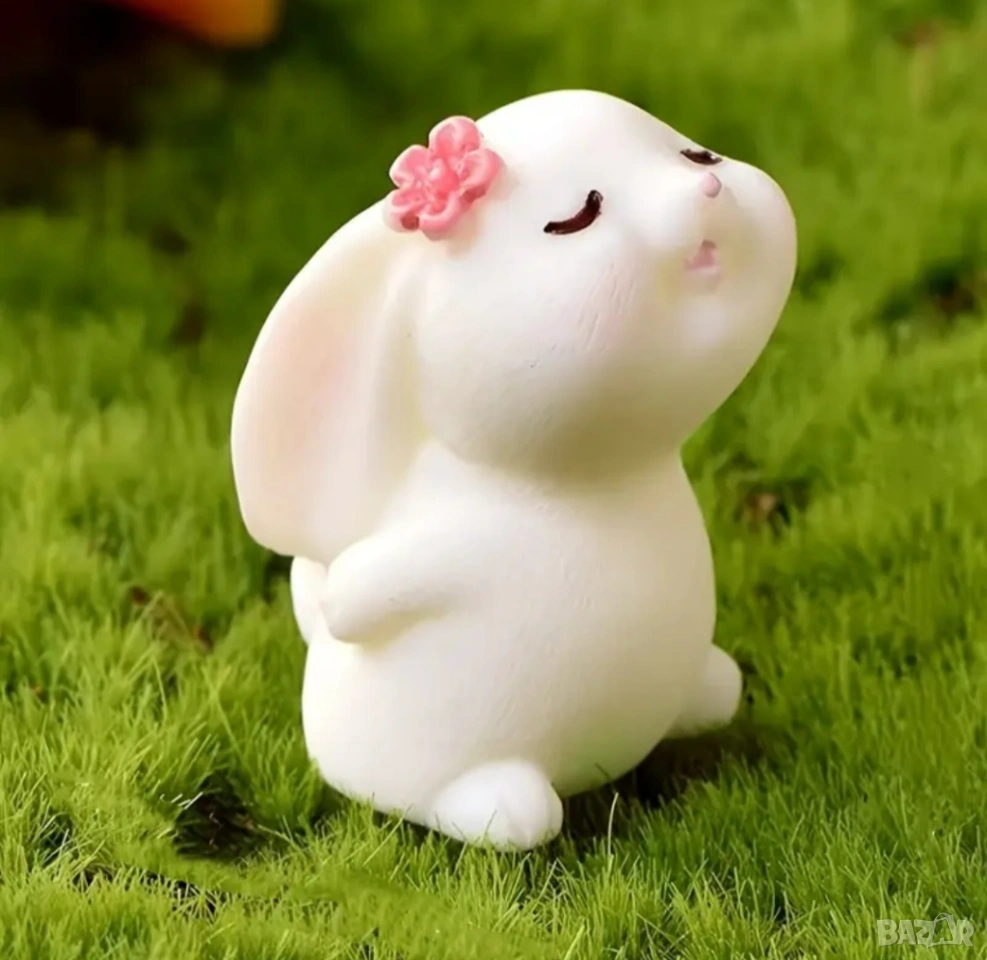 Молд зайче с цвете (4), снимка 1