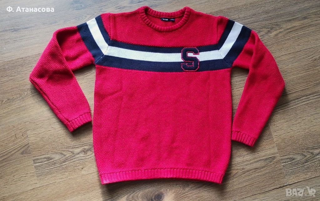 Висококачествен френски пуловер KIABI, размер 138-143, 8-9 години, като нов, снимка 1