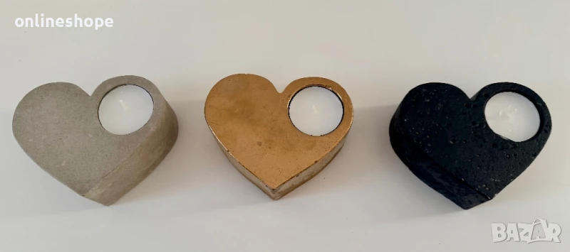 Ръчно изработен свещник “Сърце” – елегантност с послание, снимка 1