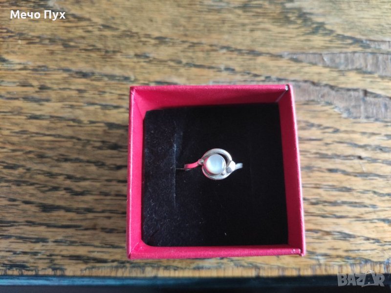 Сребърен пръстен със седеф (93), снимка 1