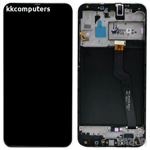 LCD Дисплей С РАМКА за Samsung SM-A107F Galaxy A10S / GH81-17482A / Черен / Оригинал Service Pack Ба, снимка 1