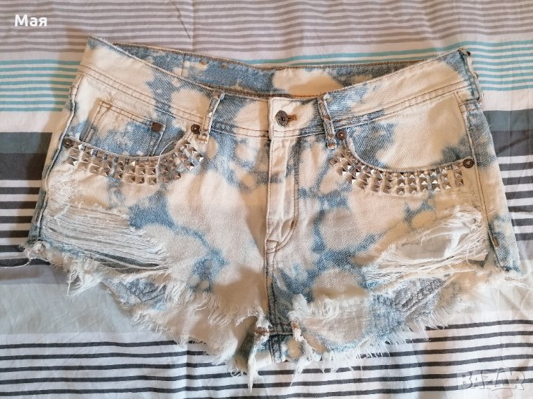 Дънкови къси панталонки H&M 38, снимка 1