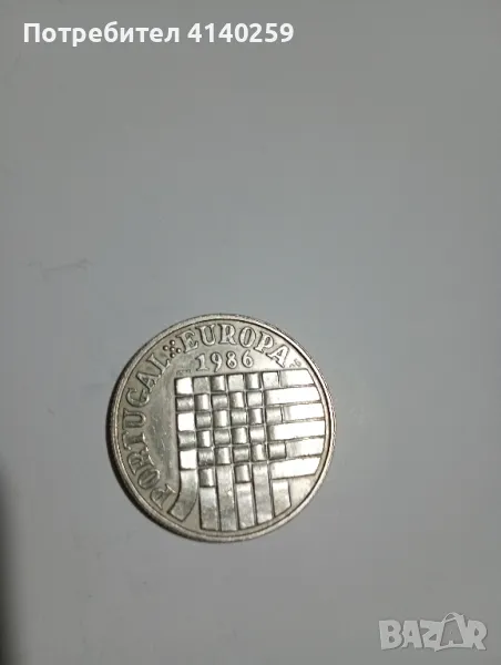 Португалия монета 25 ескудо 1986 г , снимка 1