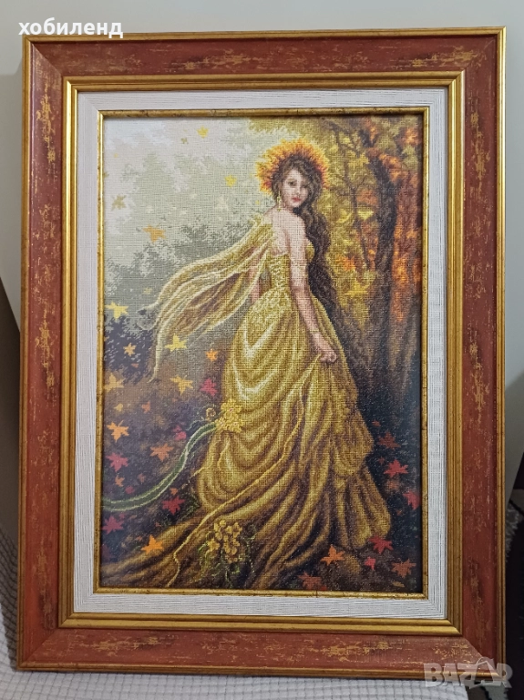 Гоблен ,, Есенна фея,,, снимка 1