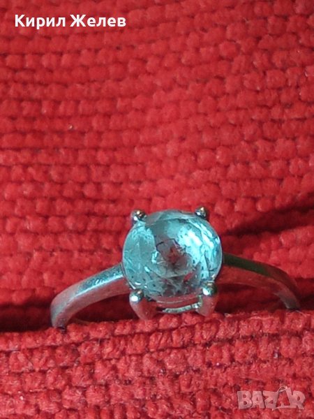 СРЕБЪРЕН НЕЖЕН АРТ ПРЪСТЕН СРЕБРО 925 с ФАСЕТИРАН ЦИРКОН 26218, снимка 1
