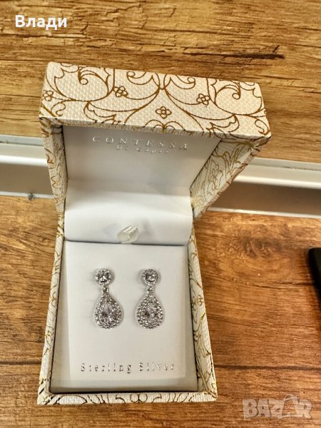 Дамски сребърни обеци, снимка 1