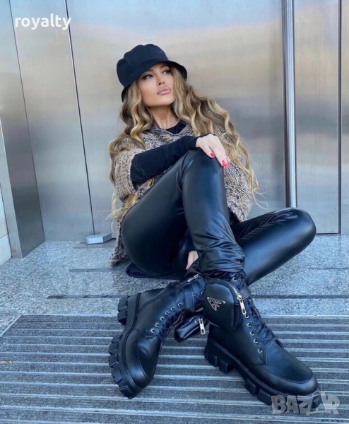 Равни боти - черна кожа, снимка 1