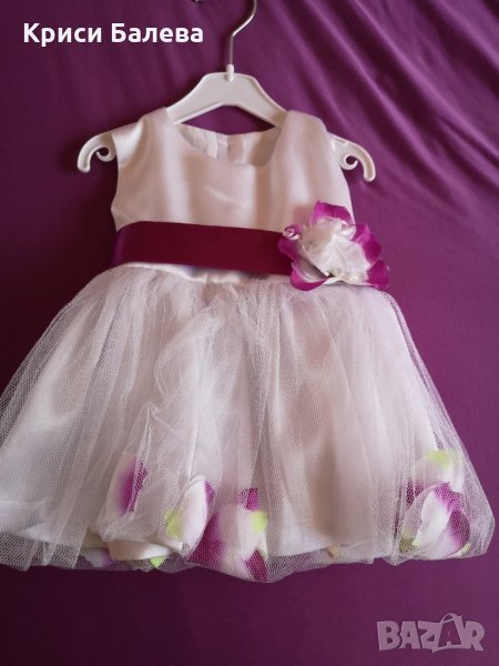 Бебешка официална рокля  3-6м, до 68 см, снимка 1