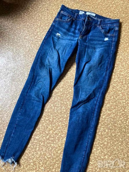 тъмни светло сини дънки , снимка 1