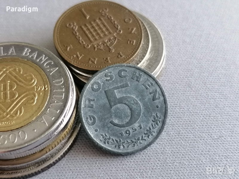 Mонета - Австрия - 5 гроша | 1951г., снимка 1