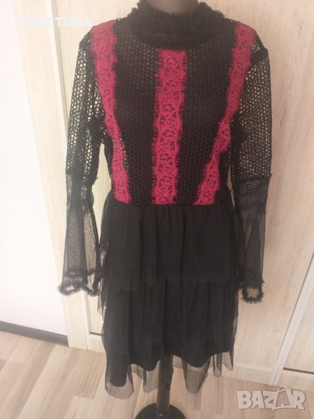 НОВА с етикет официална рокля с тюл и дантела  - 50,00лв., снимка 1