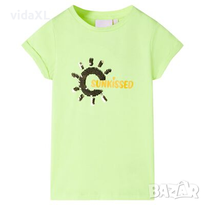 Детска тениска, неоновожълто, 104(SKU:11175, снимка 1