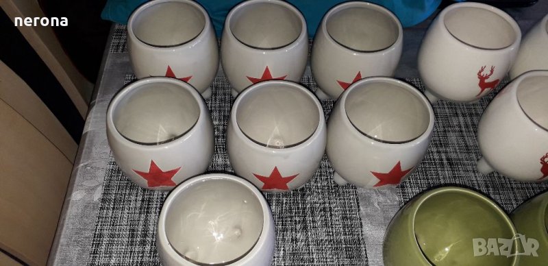 Коледни керамични кашпи, снимка 1