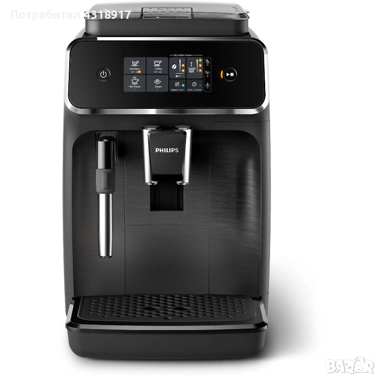 Автоматична еспресо машина Philips EP2220/10, система за разпенване на мляко, 2 напитки, снимка 1