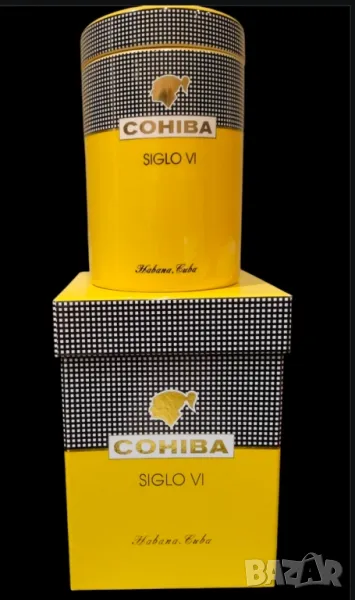 Хумидор за пури  с лого на Cohiba - тип буркан, снимка 1