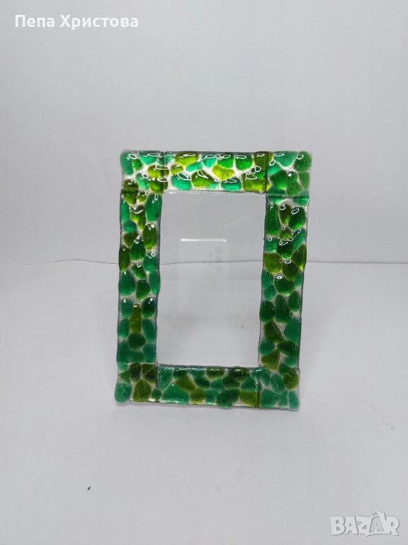 Рамка за снимка от муранско стъкло, снимка 1