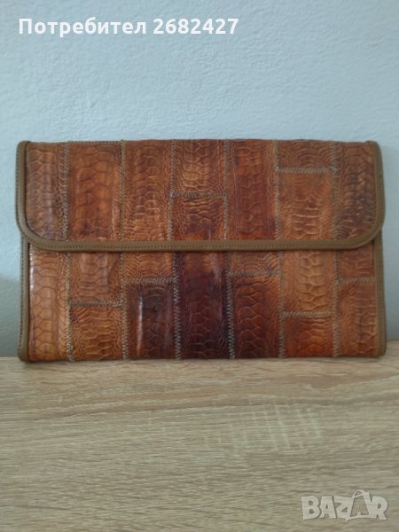 ЧАНТА ЗМИЙСКА ЕСТЕСТВЕНА КОЖА, снимка 1