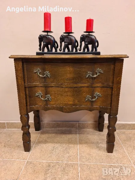 винтидж скрин дъб масив , снимка 1