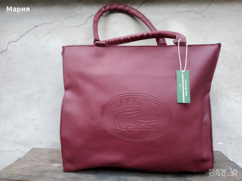 Дамска чанта Lacoste бордо, снимка 1