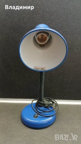 Настолна лампа, 1 x E27, 60 W, синя, снимка 1