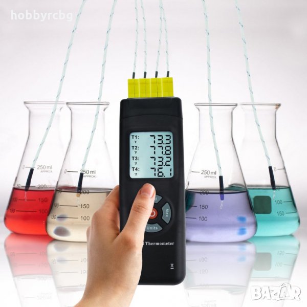 Дигитален 4 канален термометър с К-тип термодвойки, снимка 1