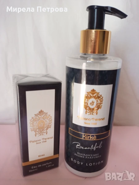 КОМПЛЕКТ ЛОСИОН 250 мл. + МИНИ ПАРФЮМ 35 мл. KIRKE , снимка 1
