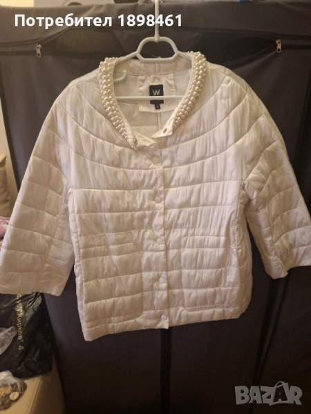 Прекрасно бяло яке . С перли. , снимка 1