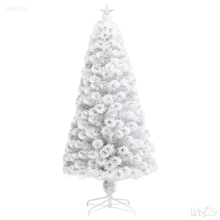 Изкуствена коледна елха - бяла, снимка 1