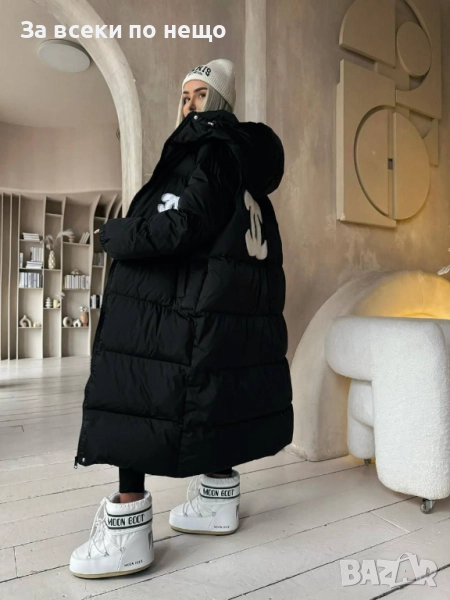 Chanel Дамско Черно Дълго Зимно Яке С Качулка Шанел Код A1116, снимка 1