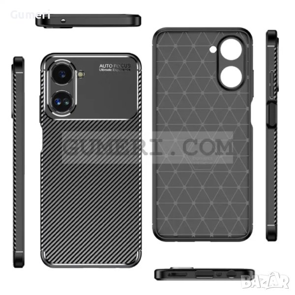 Гръб "Карбон Ауто"със Защита на Камера за Realme 10, снимка 1